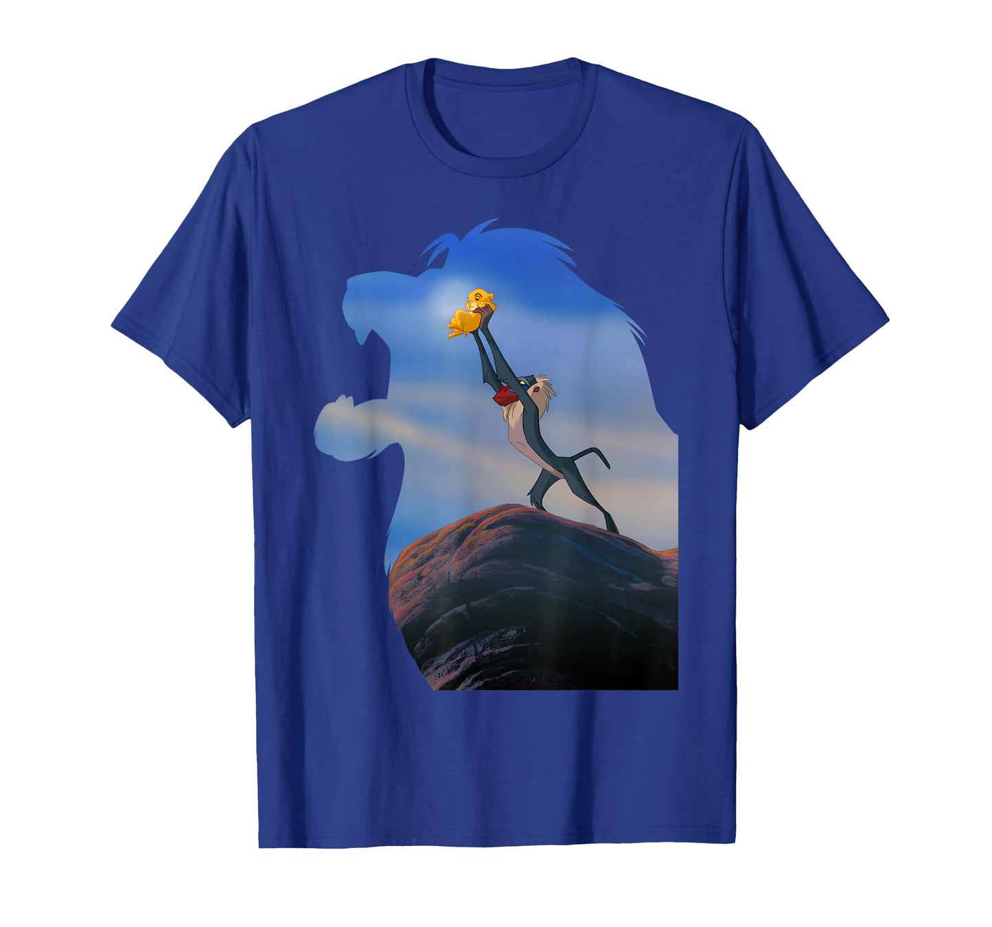 Disney Lion King Mufasa Silhouette Pride Rock Rafiki Simba T-Shirt