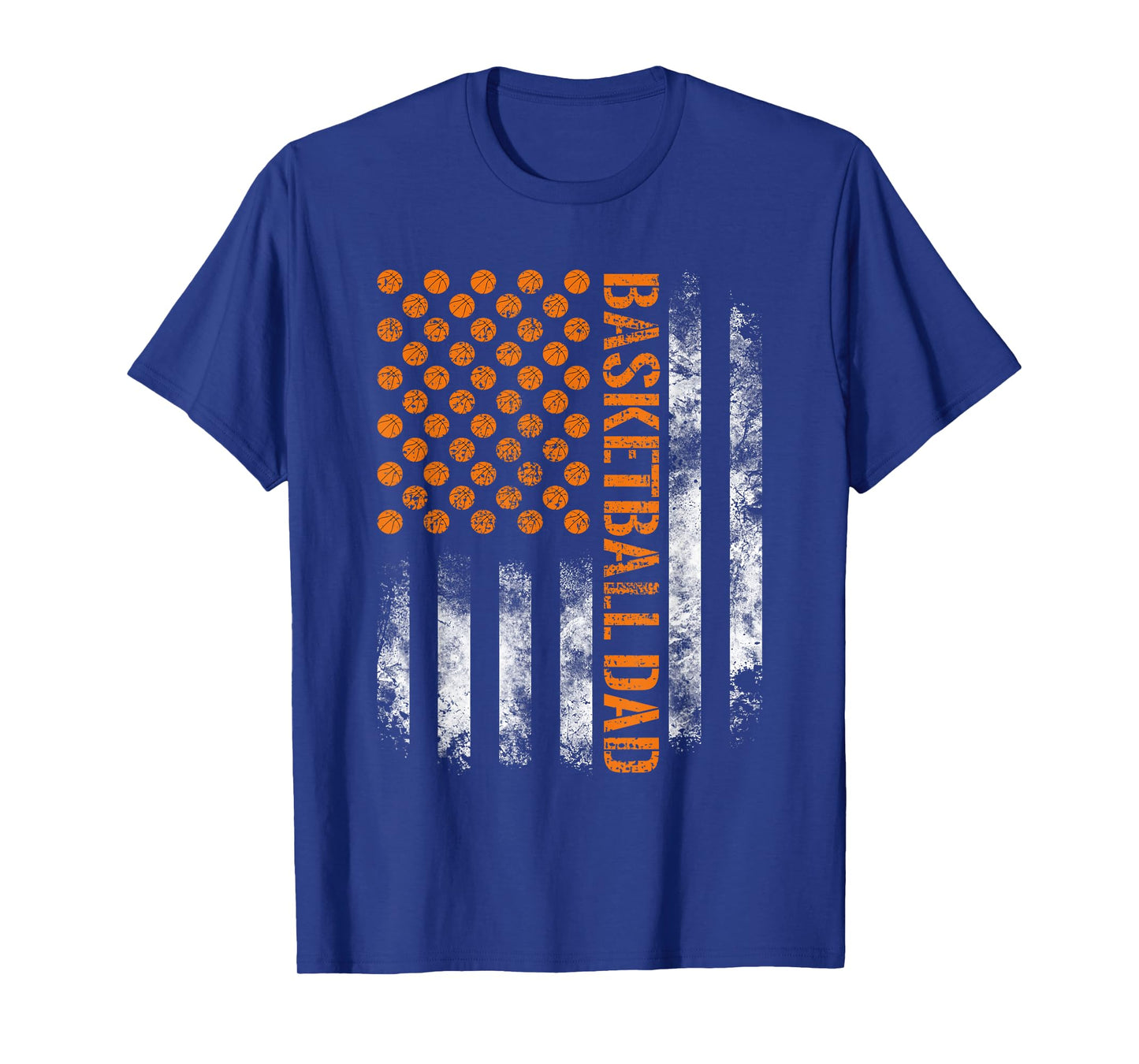 Proud Basketball Dad T-Shirt I USA Flag Daddy Team Jersey T-Shirt for Men