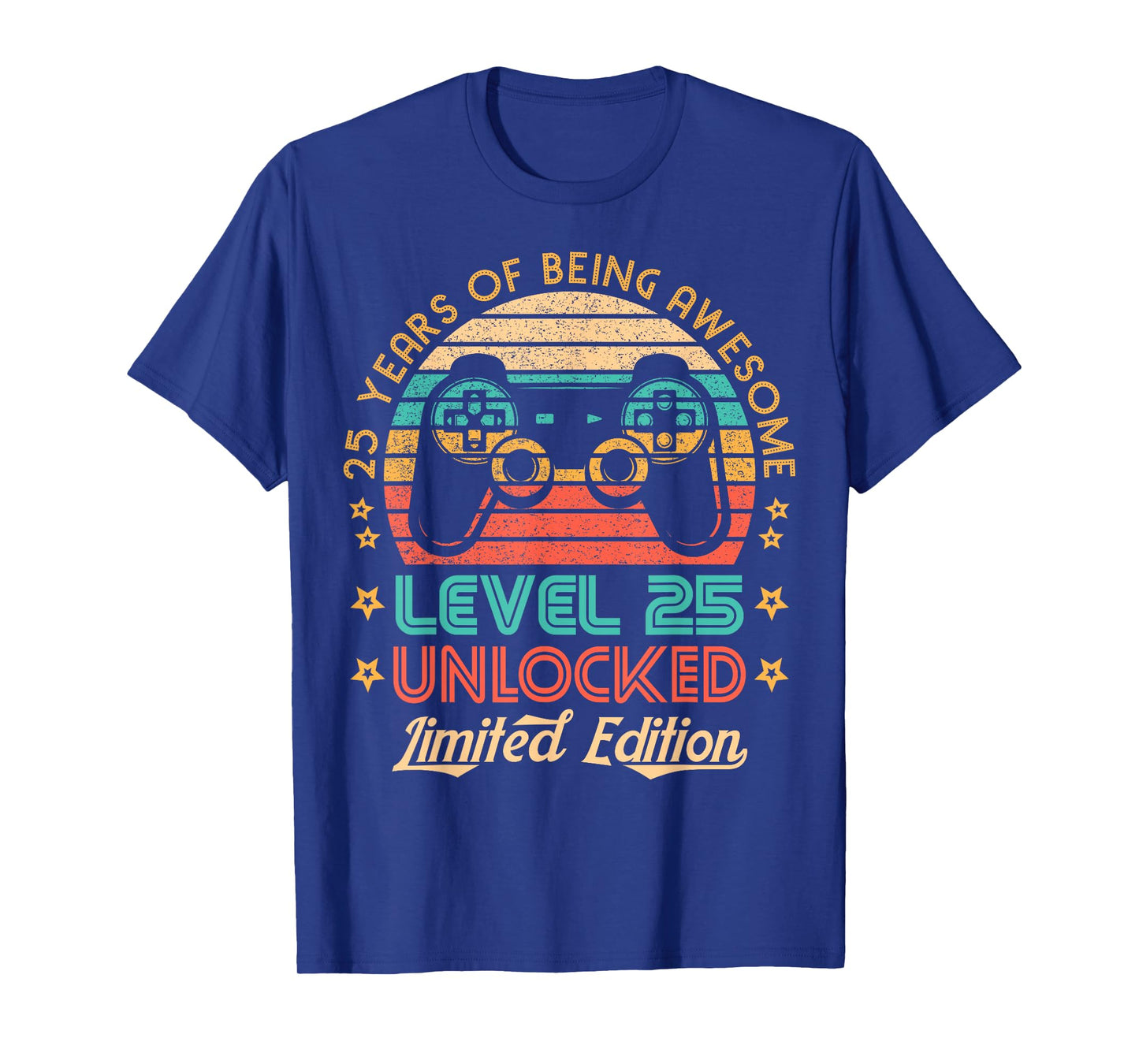 25th Birthday Level 25 Unlocked Limited Edition Gamer Gift T-Shirt