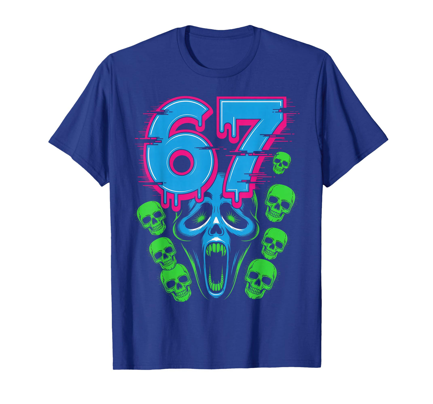 67 Halloween SCP Horror Face Scary Costume Shirt Horror 6 7 T-Shirt