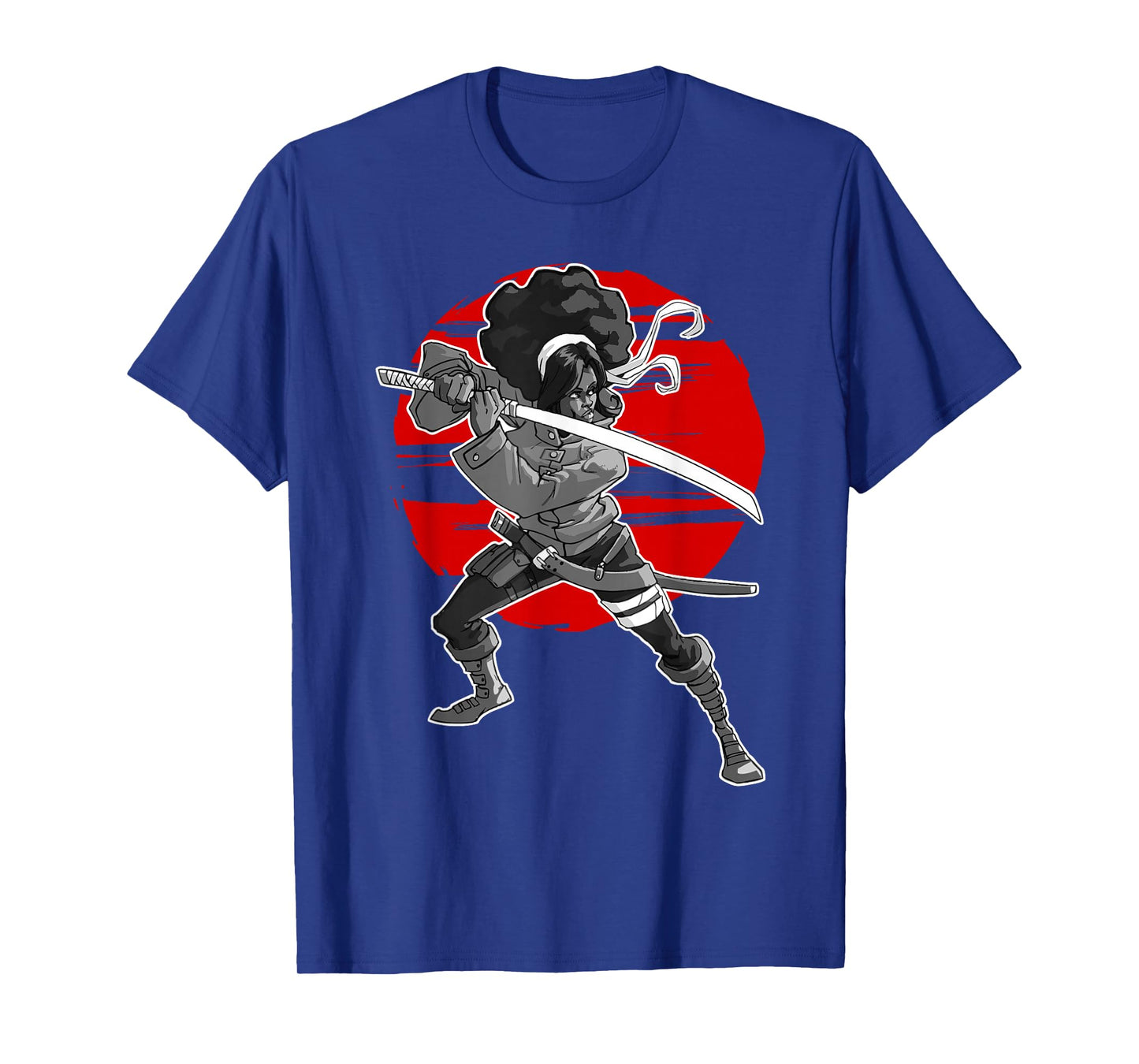 Afro Black Woman Samurai T-Shirt