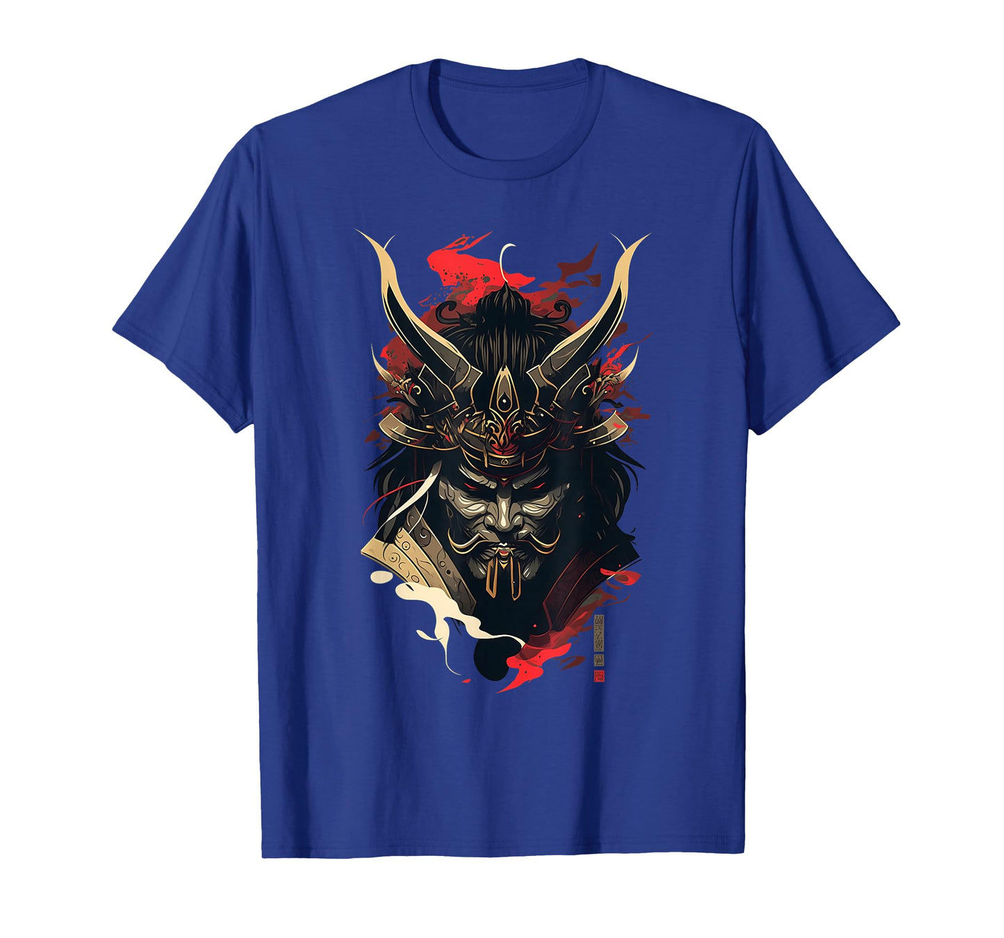 Samurai Mask Traditional Japanese Warrior Sword Retro Tattoo T-Shirt