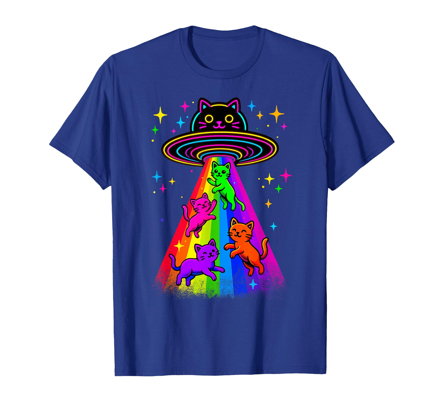 Cat UFO Cute Kitty Alien Spaceship Funny Cat Gifts T-Shirt