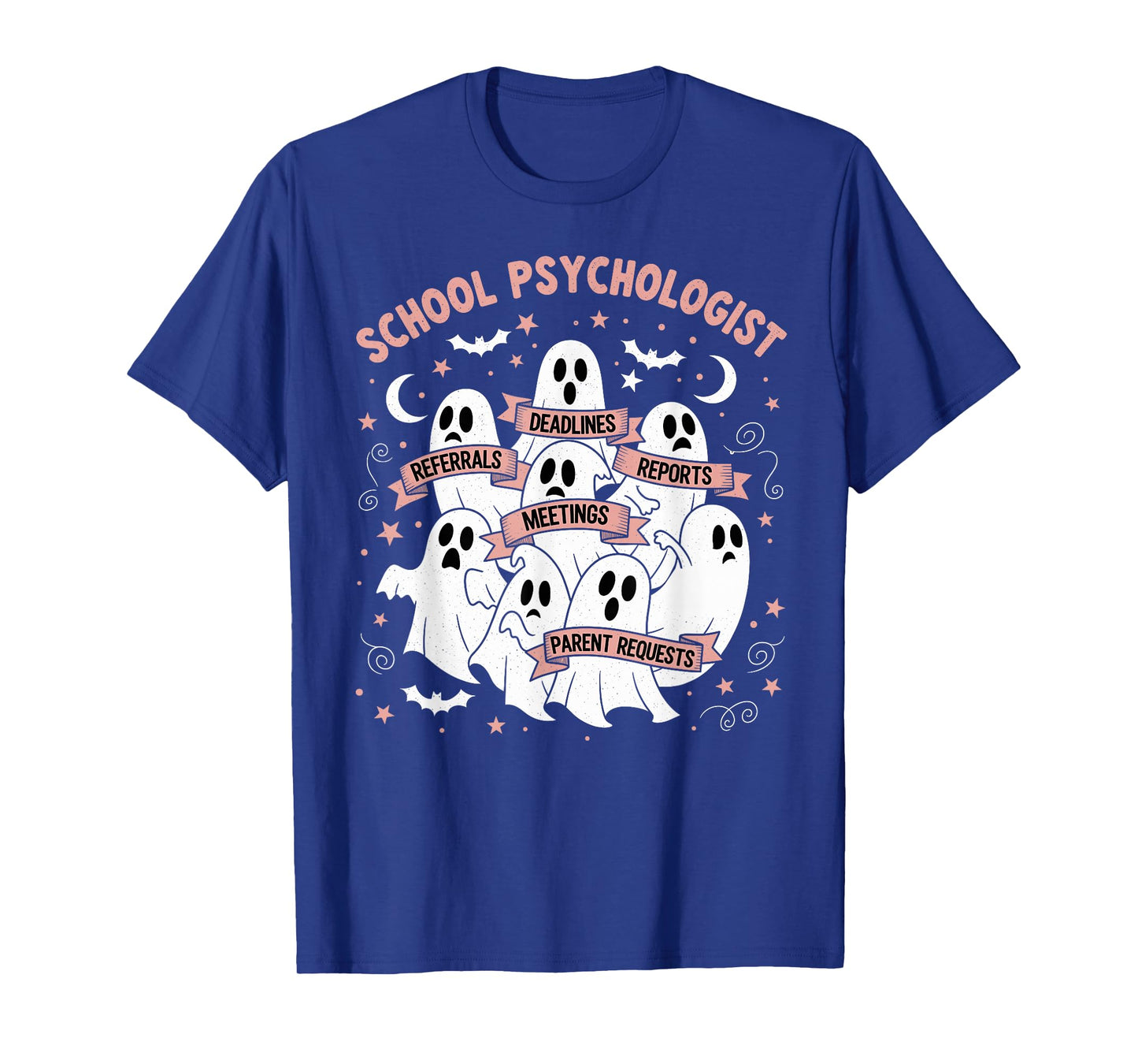 School Psychologist Halloween Ghosts Psych Funny Halloween T-Shirt