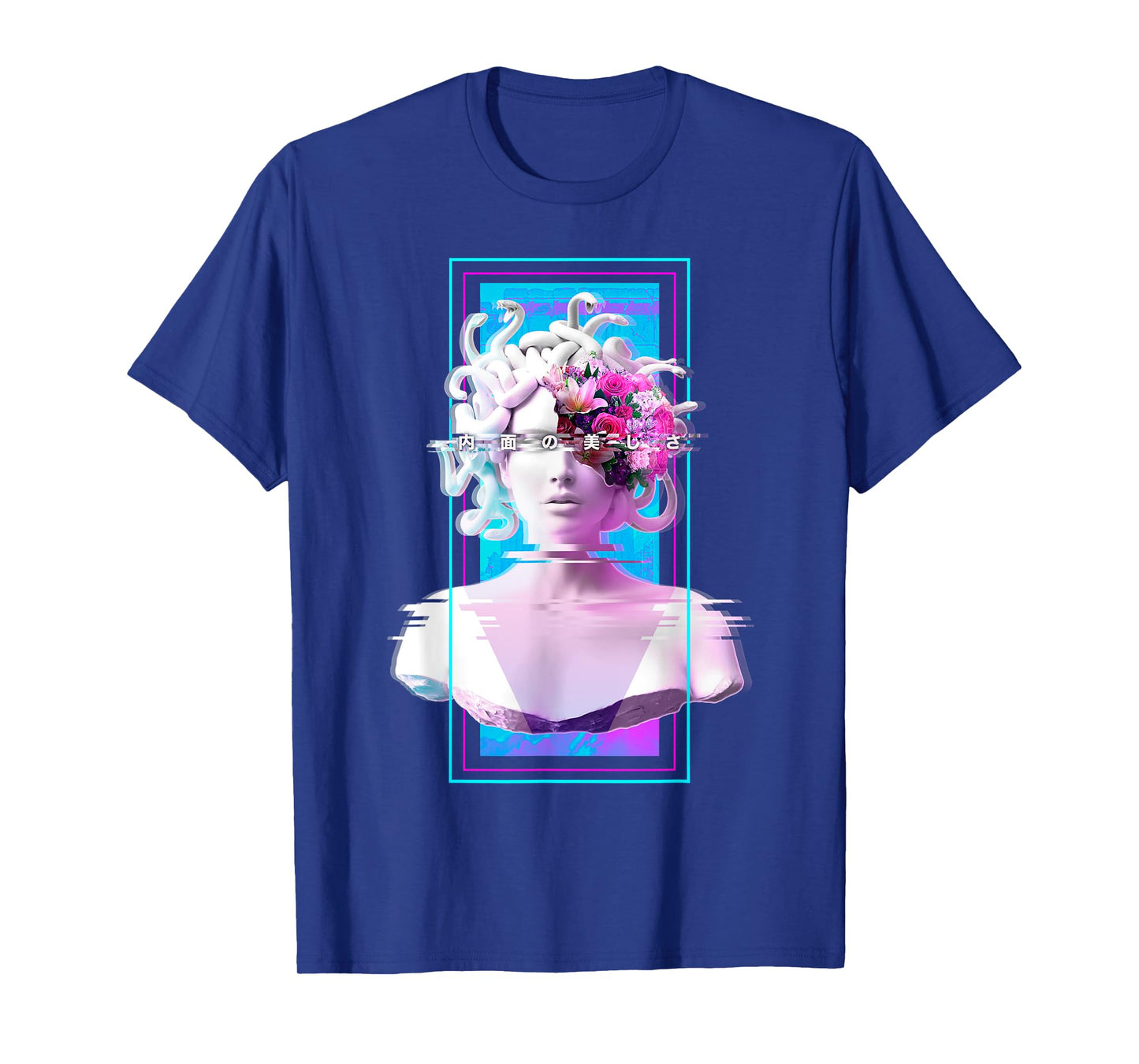 Vaporwave Medusa Statue Aesthetic Art Glitch Japanese Otaku T-Shirt