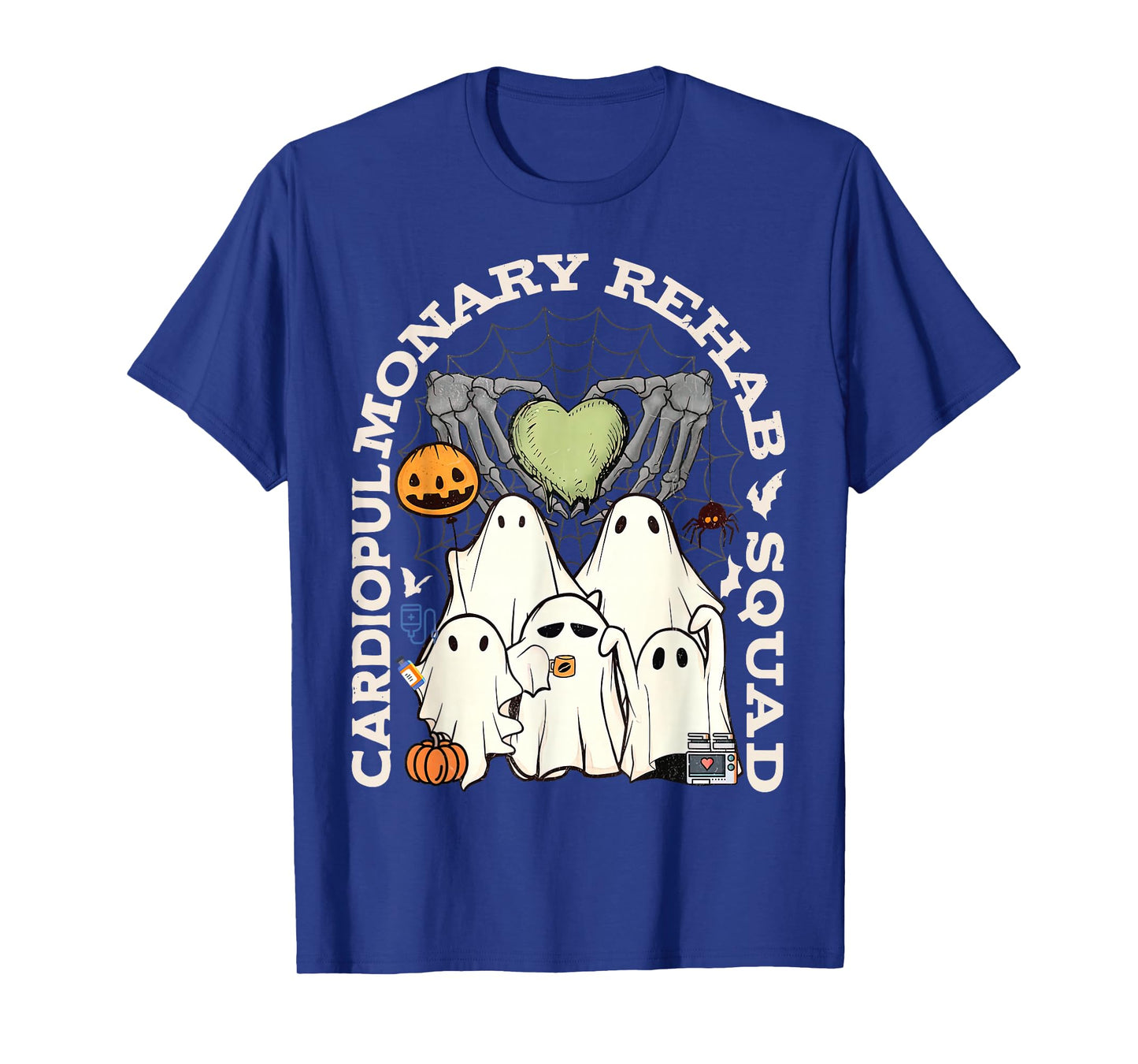 Cardiopulmonary Rehab Squad Nurse RN Halloween Spooky Ghost T-Shirt
