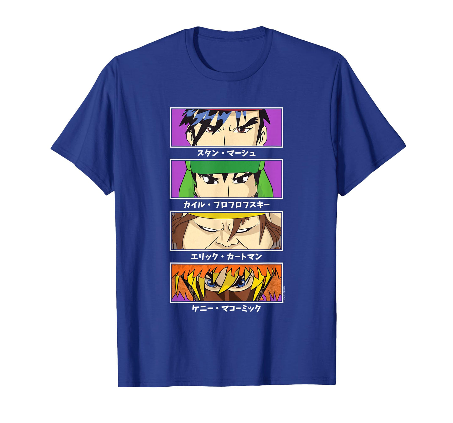 South Park Four Block Anime Character Eyes Cartoon T-Shirt