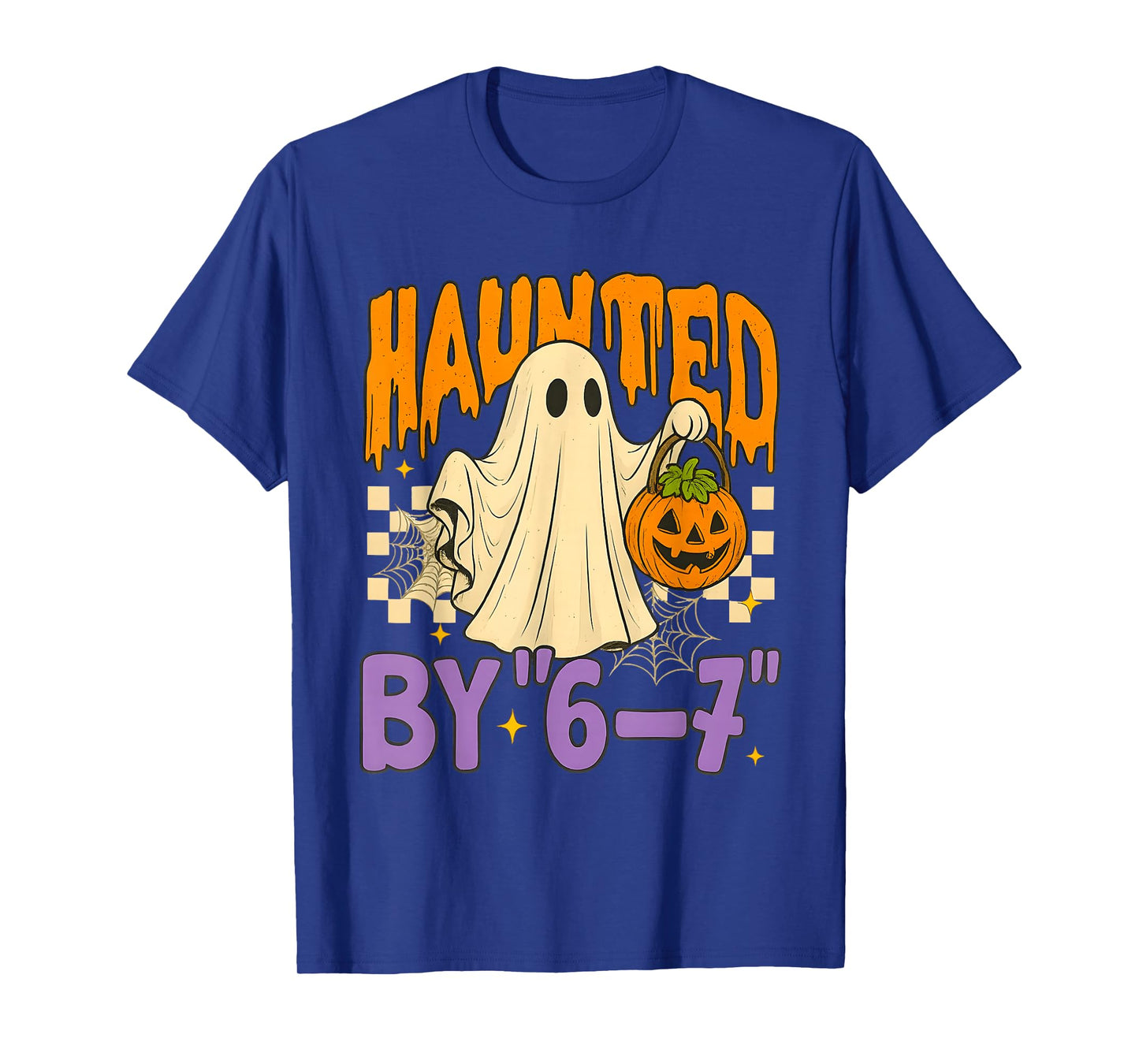 Retro Haunted by 67 Meme Ghost Pumpkin Halloween Costume T-Shirt
