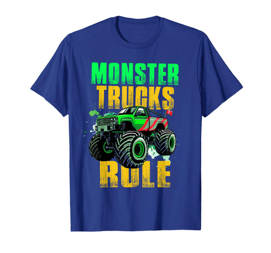 Awesome Monster Trucks Rule for Adults Youth and Toddlers T-Shirt