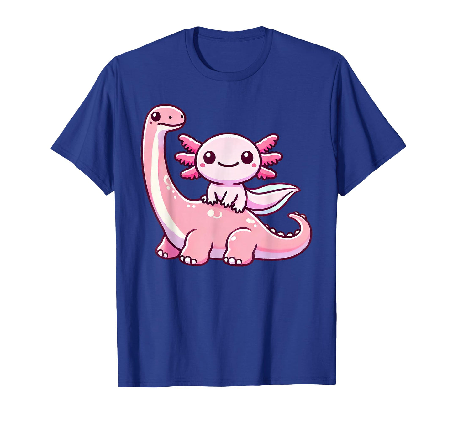 Anime Kawaii Axolotl Dinosaur Brachiosaurus T-Shirt