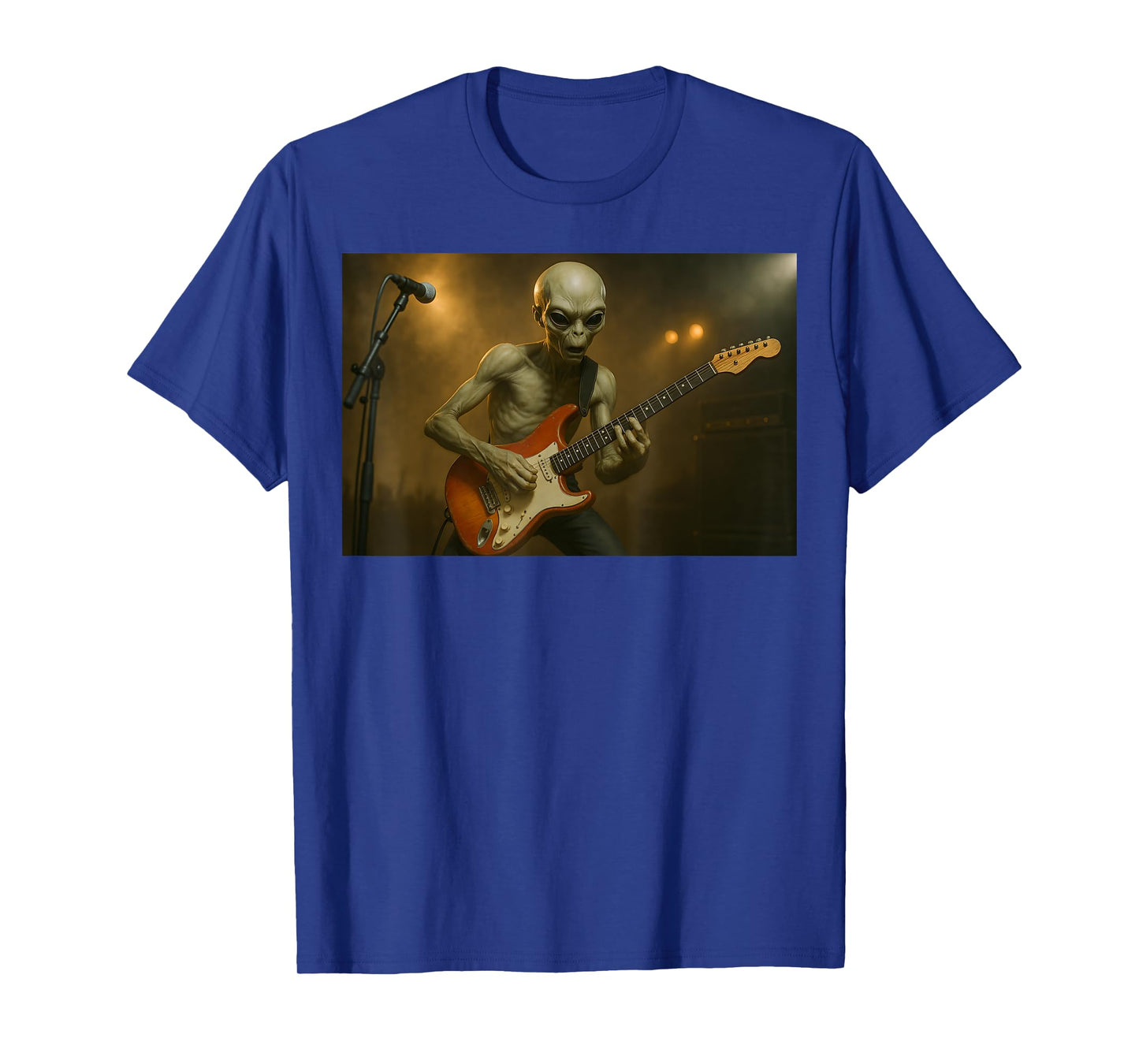 Alien Playing Guitar Rock Music Band T-Shirt
