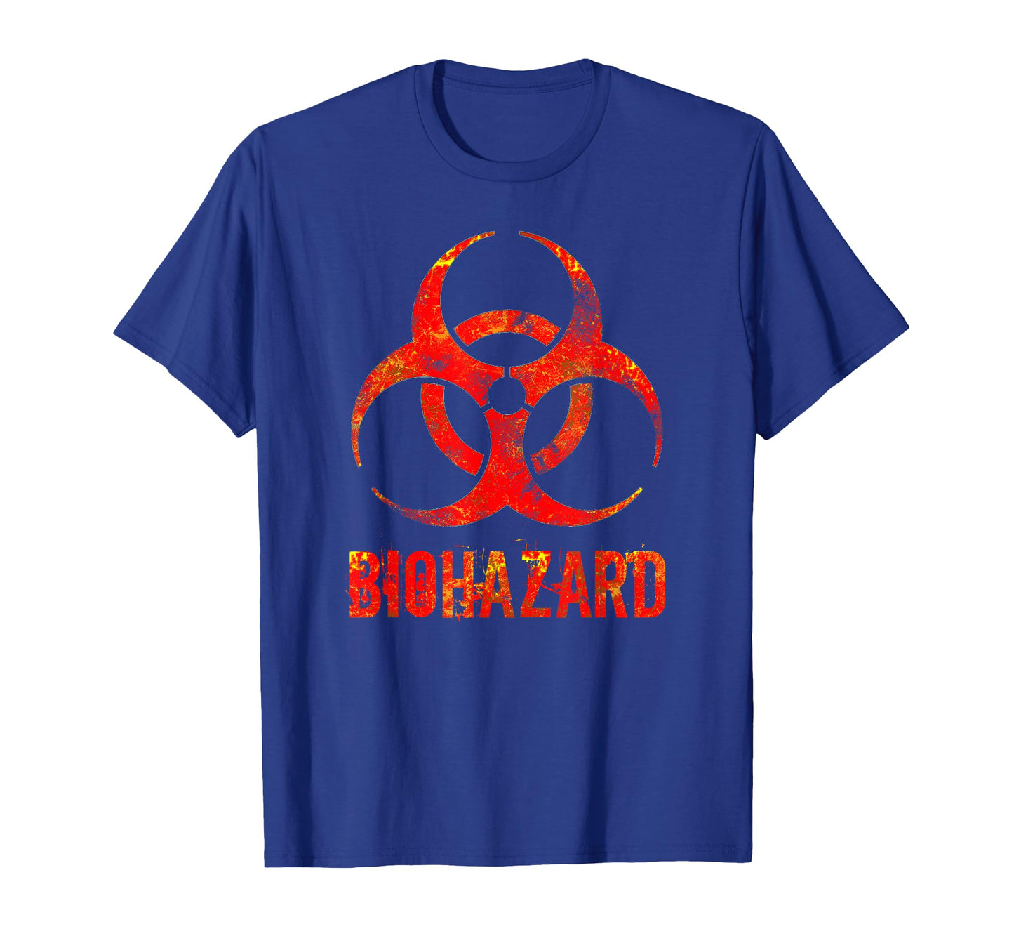 Biohazard Distressed Biology Science Teacher Rockstar Gift T-Shirt