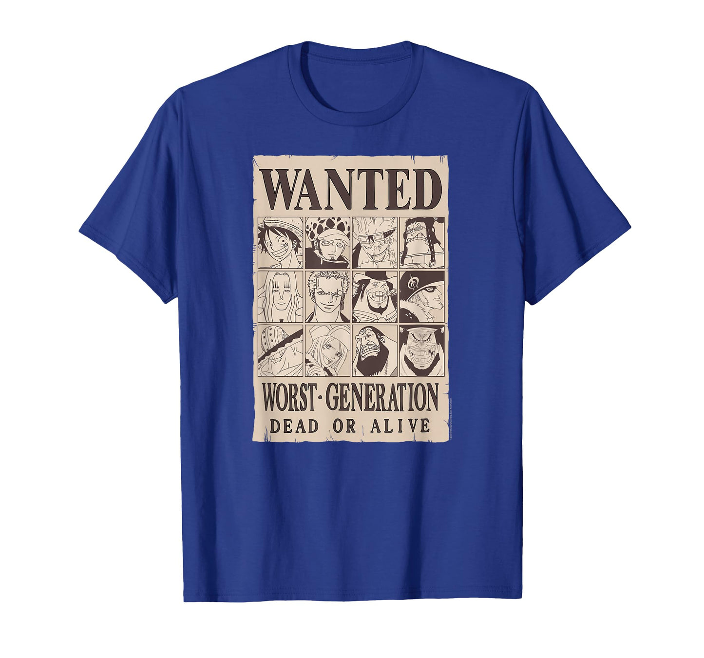One Piece Anime Worst Generation Wanted Poster Collage T-Shirt
