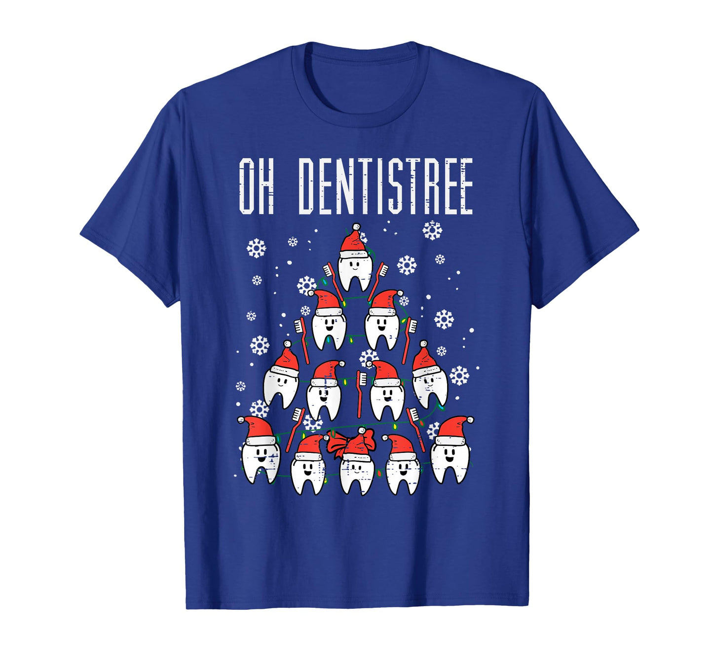Oh Dentistree Christmas Tree Teeth Dentistry Dental Dentist T-Shirt