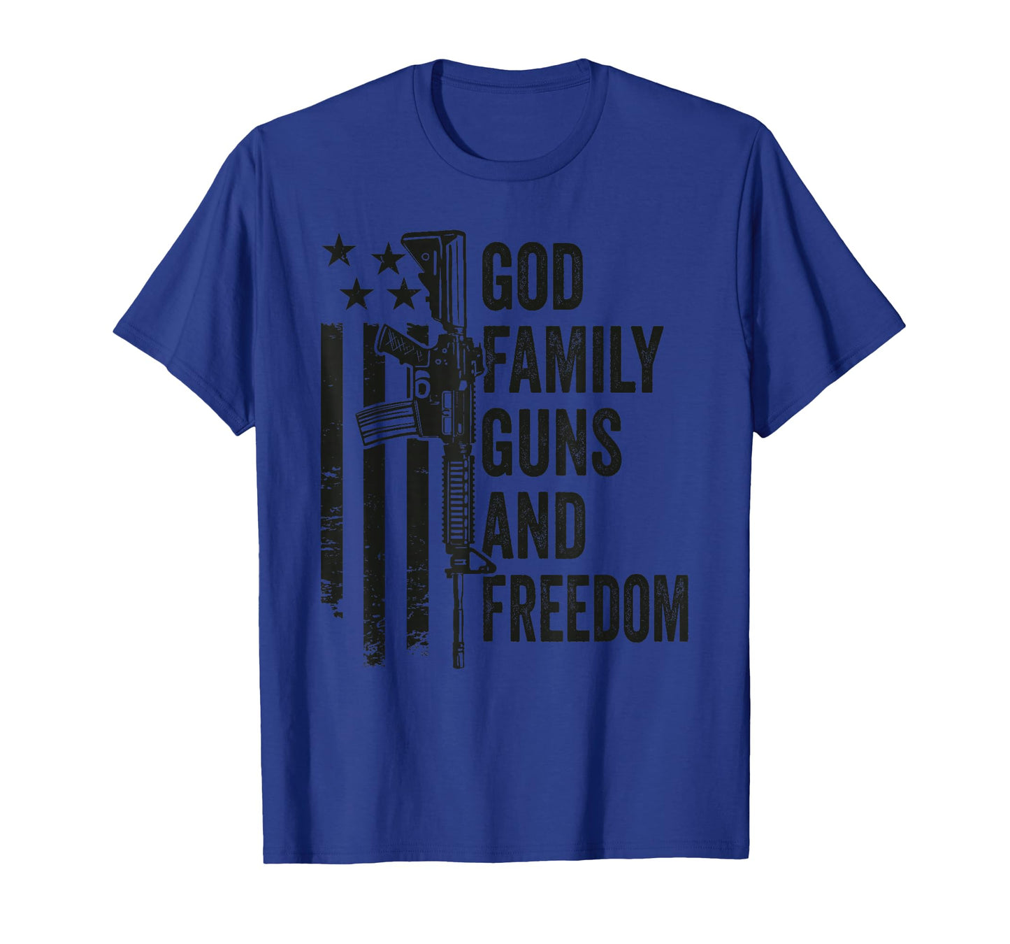 GOD Family Guns & Freedom - Gun Rights Faith Jesus Camo T-Shirt