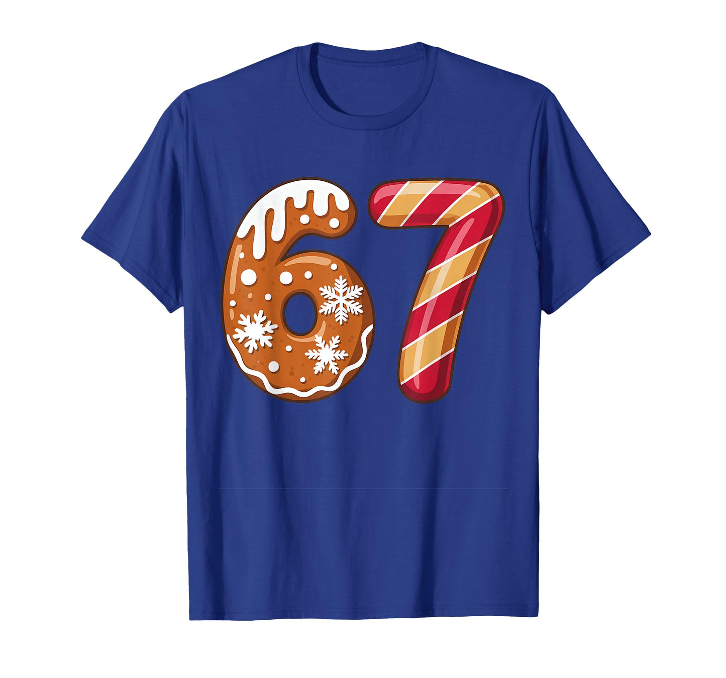 67 Six Seven 6-7 Gingerbread Candy Cane Christmas Kids T-Shirt