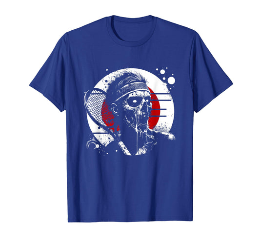 Male Zombie Tennis Player - Creepy Tennis Halloween Lover T-Shirt