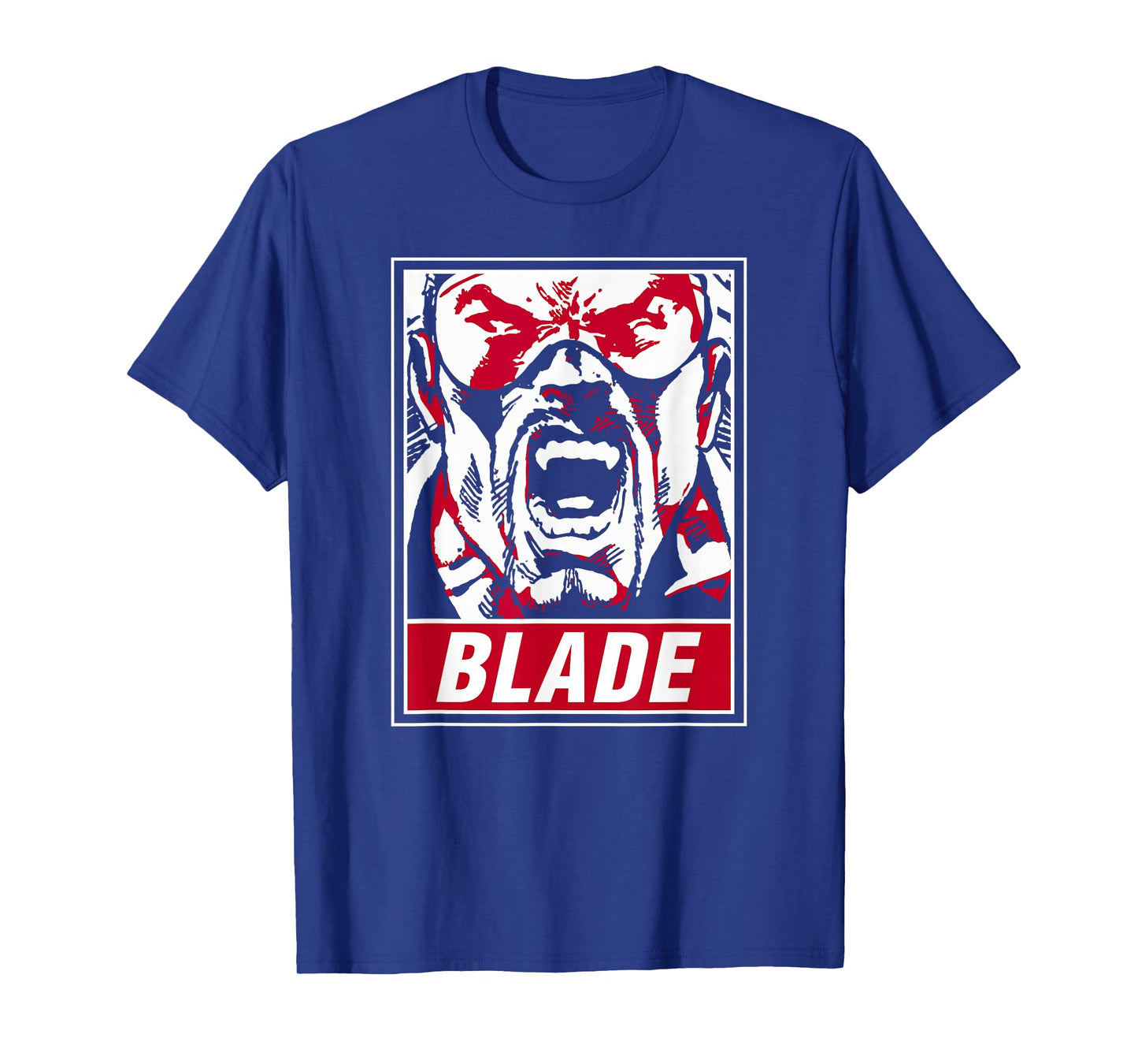Marvel Blade Propaganda Poster Red Highlight Graphic T-Shirt T-Shirt