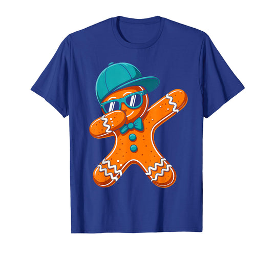 Dabbing Gingerbread Christmas Boys Kids Toddler Funny Xmas T-Shirt
