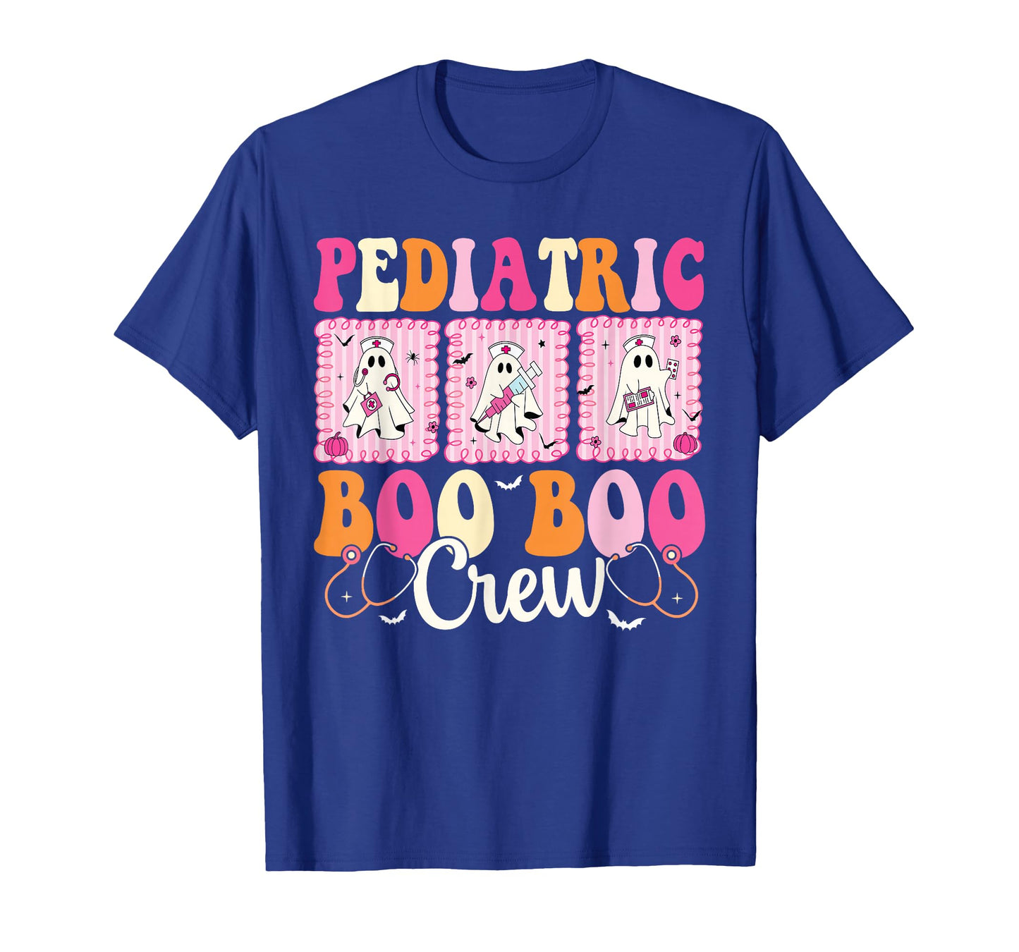Pediatric Nurse Boo Boo Crew Ghost Nurse Halloween Costume T-Shirt