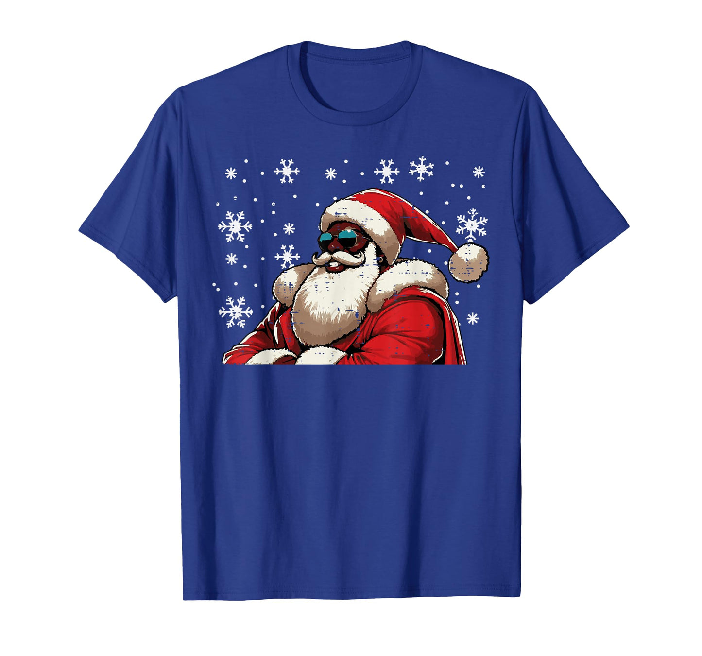 Christmas Black African American Santa Xmas Men Women Kids T-Shirt