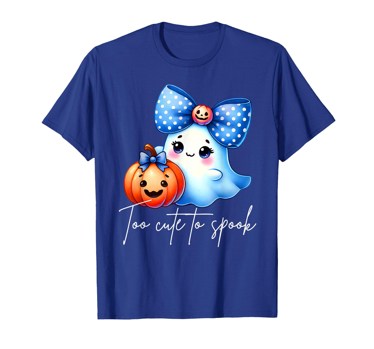 Too Cute To Spook Halloween Ghost Graphic T-Shirt
