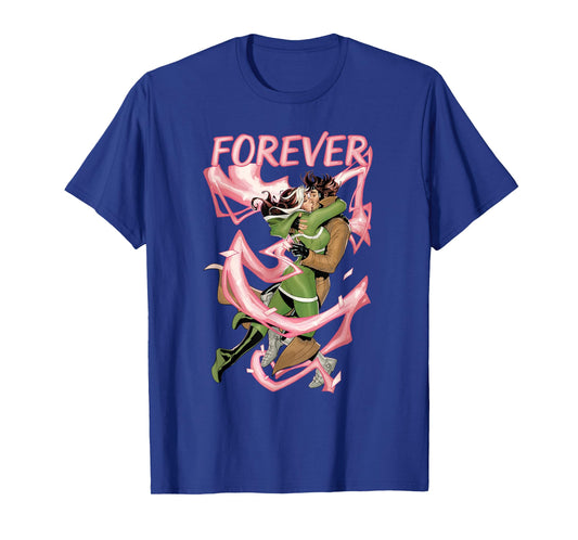 Marvel X-Men Rogue and Gambit Forever Kiss Valentine's Day T-Shirt