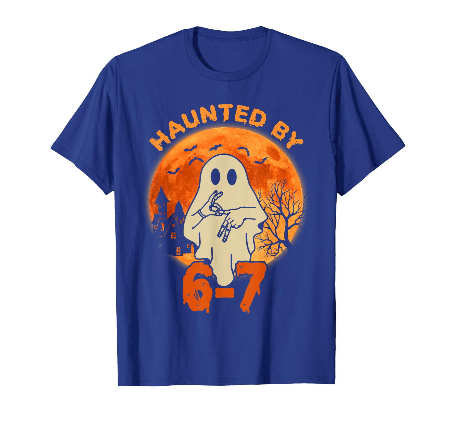 Haunted by 67 Halloween Ghost Six Seven Gen Alpha Z T-Shirt
