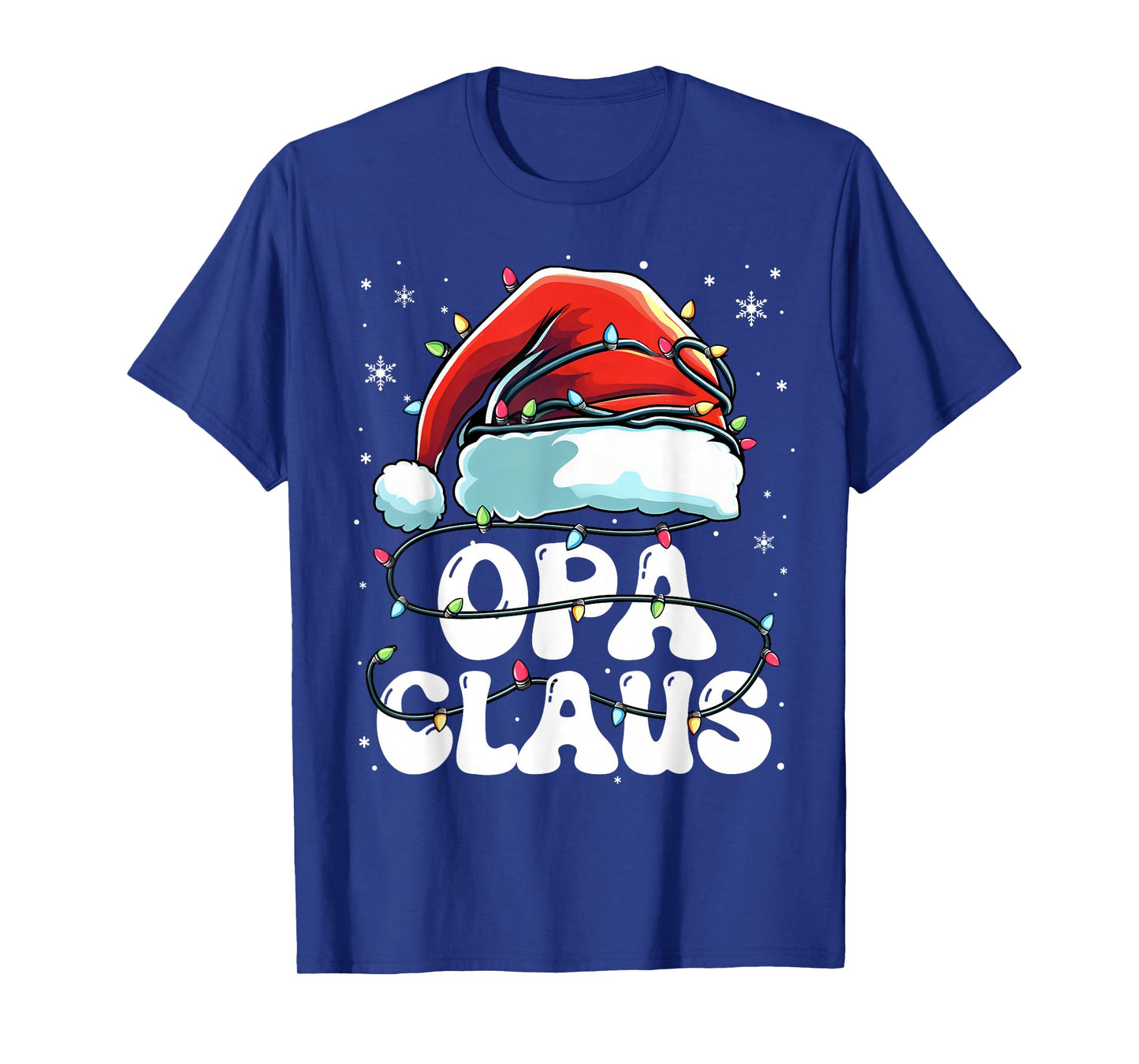 Groovy Opa Claus Christmas Lights Funny Family Xmas Pajama T-Shirt