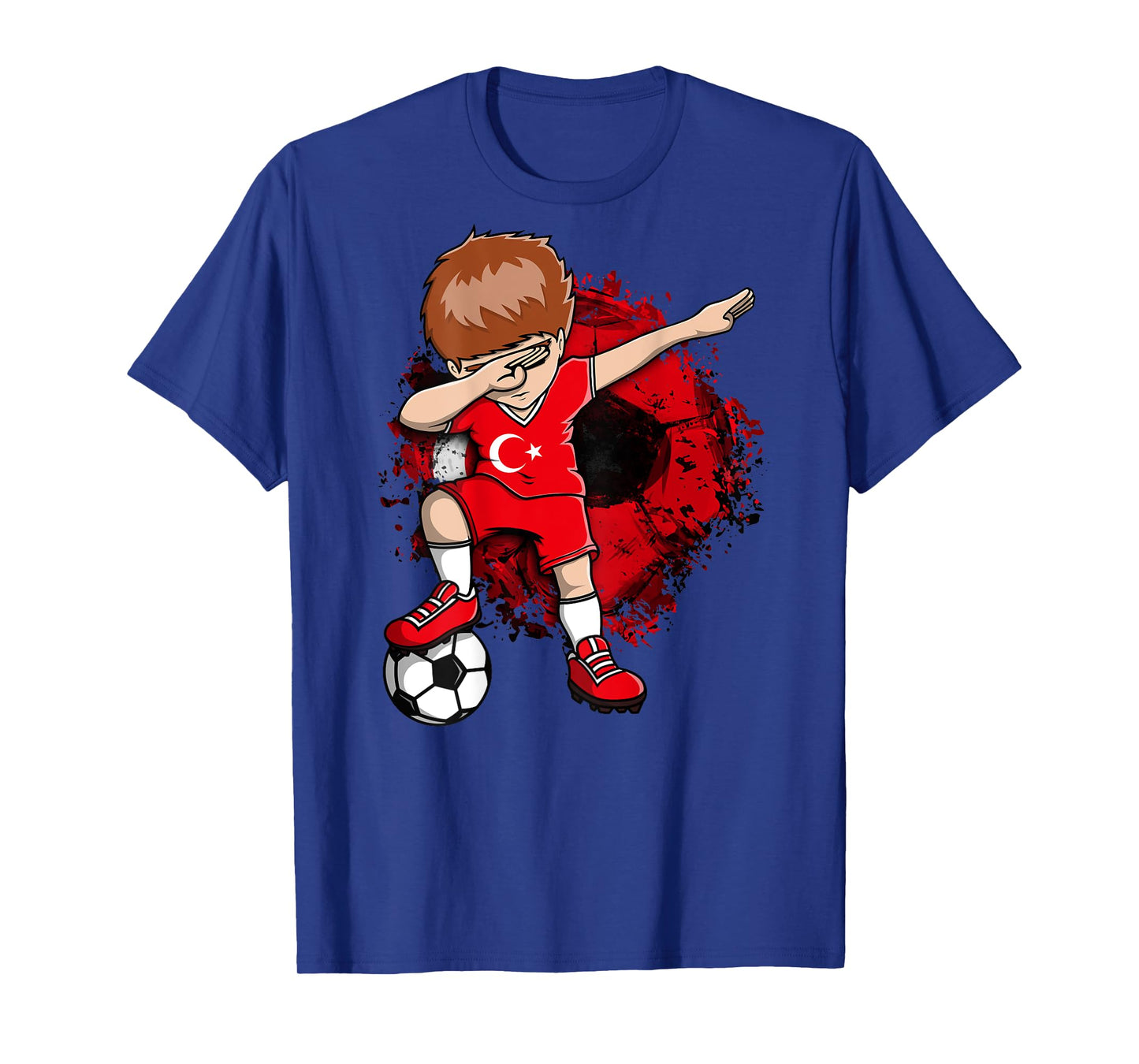 Dabbing Soccer Boy Turkey Jersey Turkish Football Lovers Art T-Shirt