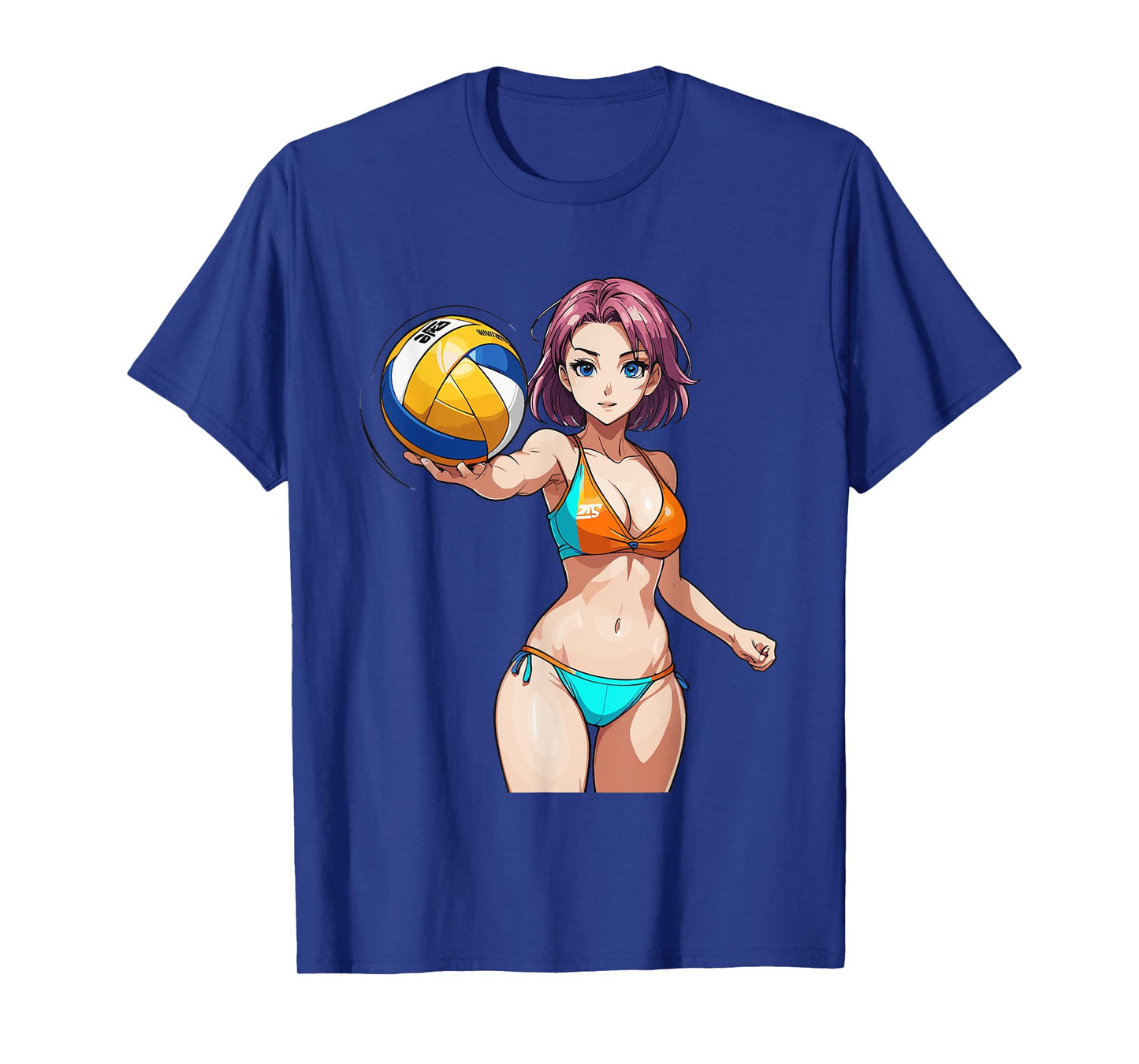 Sexy Fitness Anime Volleyball Girl in Sport Outfit T-Shirt