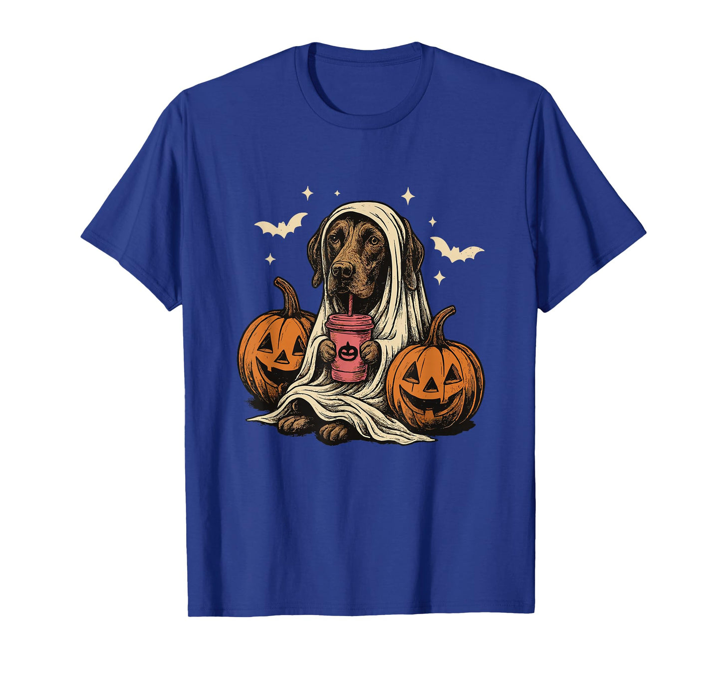 Ghost German Shorthaired Pointer Halloween Fall GSP Dog Mom T-Shirt