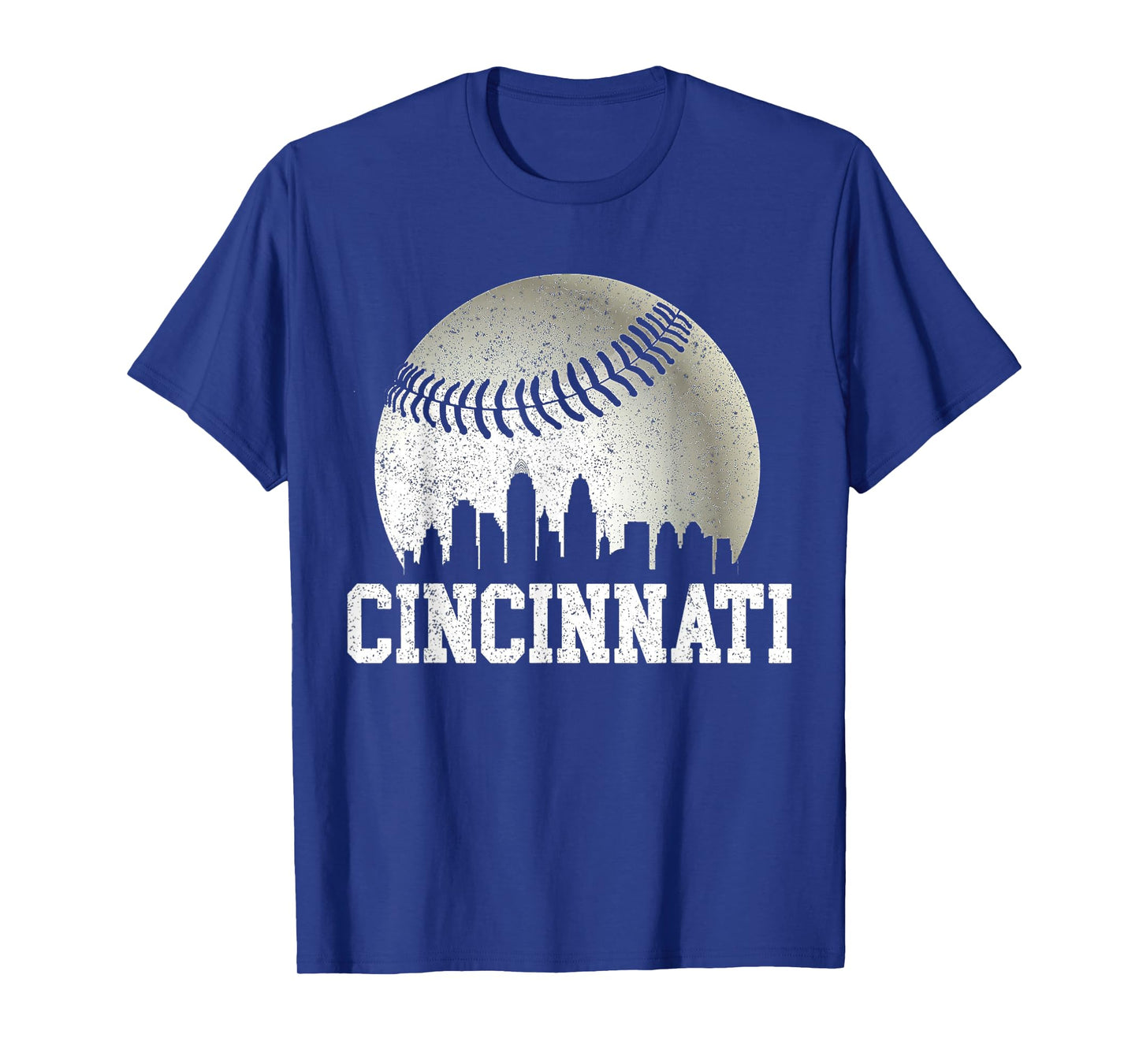 Cincinnati Vintage Baseball Distressed Gameday Retro T-Shirt