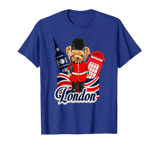 London Teddy Bear Queen Guard Illustration Graphic Anime T-Shirt