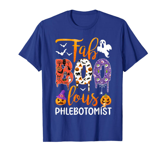 Fab Boo Lous Phlebotomist Boo Ghost Halloween Phlebotomist T-Shirt