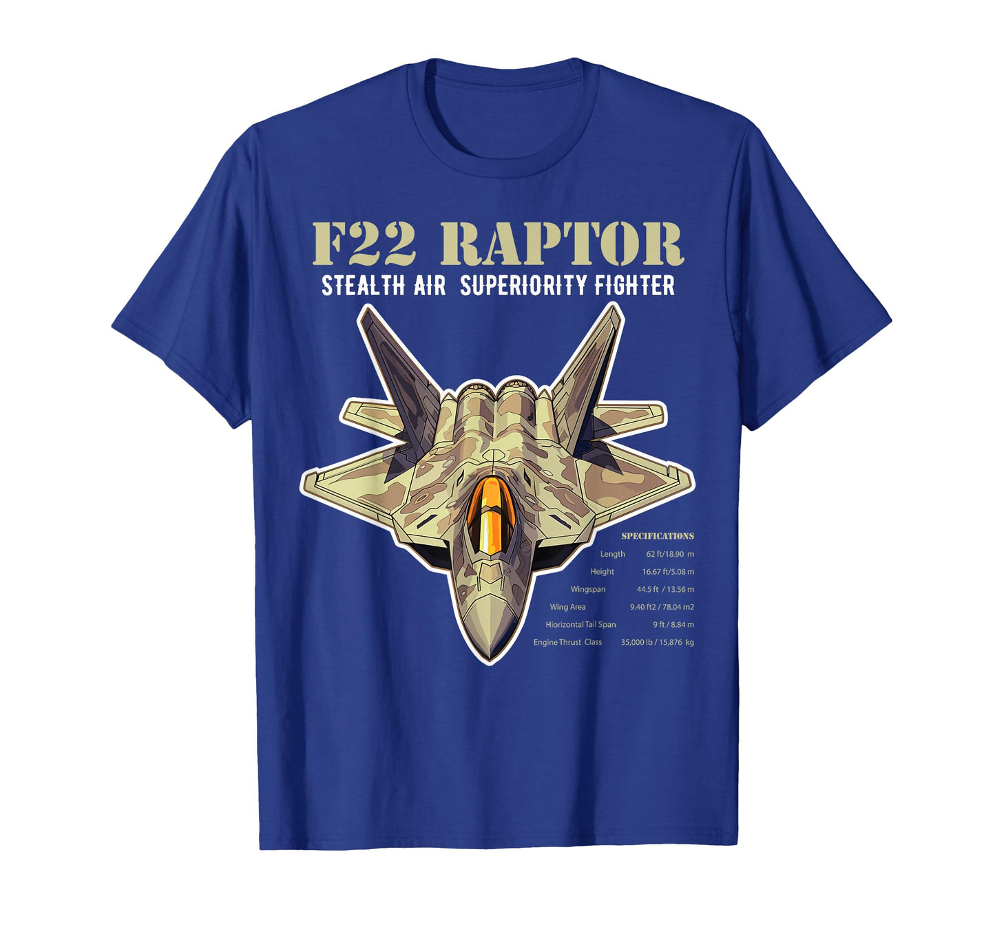 F-22 Raptor Fighter Jet Military Aircraft Men Dad T-Shirt