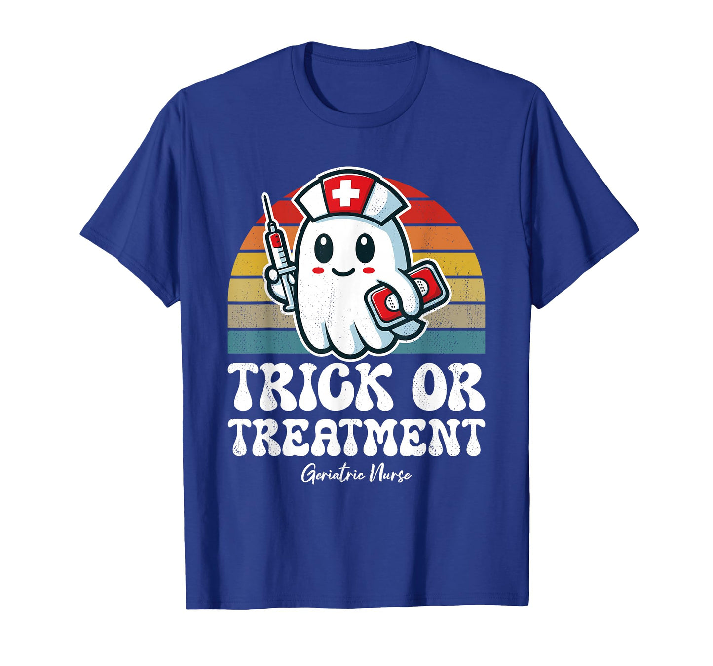 Trick Or Treatment Cute Halloween Geriatric Nurse T-Shirt