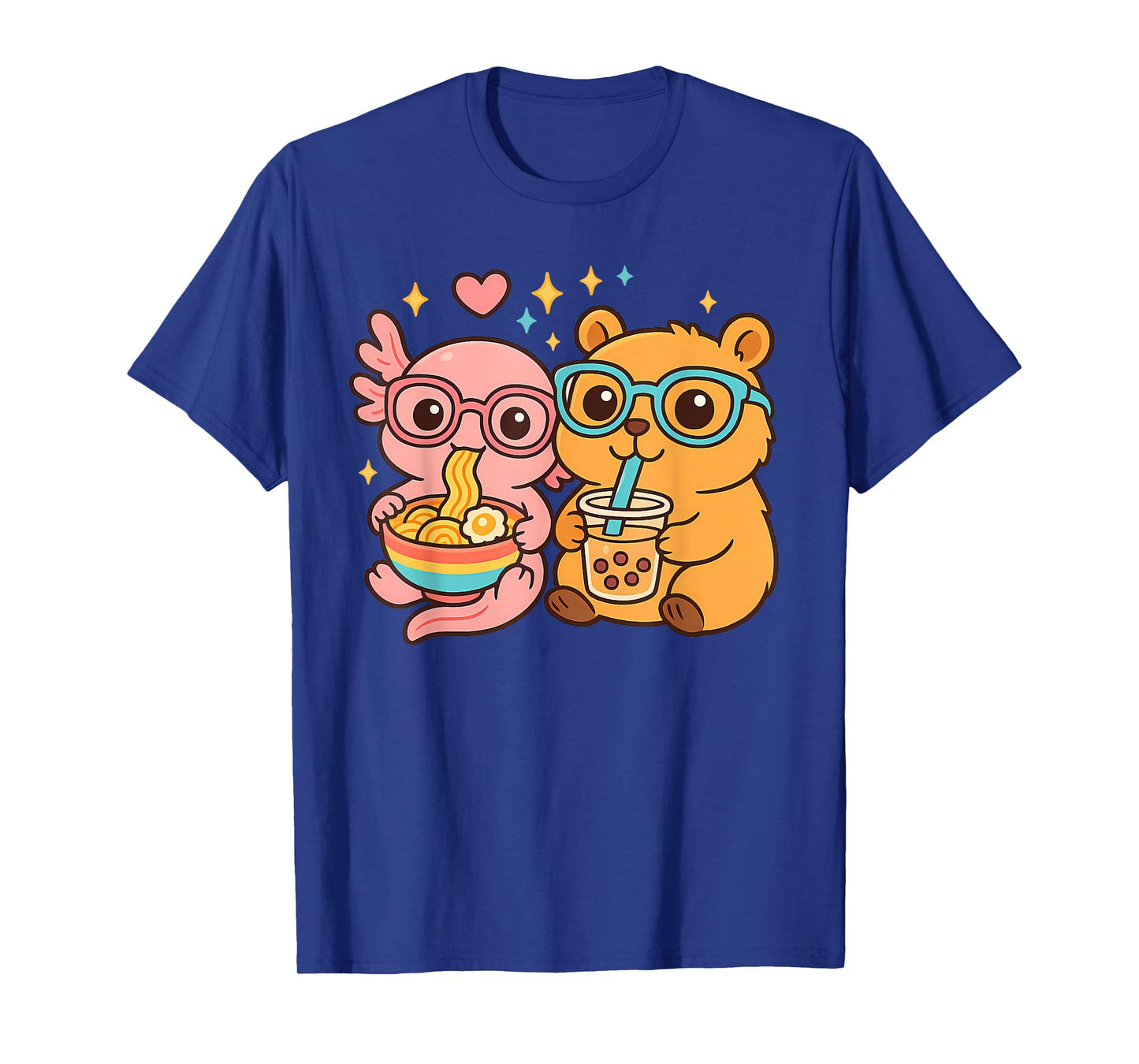Cute Capybara Axolotl Kawaii Anime y2k Boba Kids Capibara T-Shirt