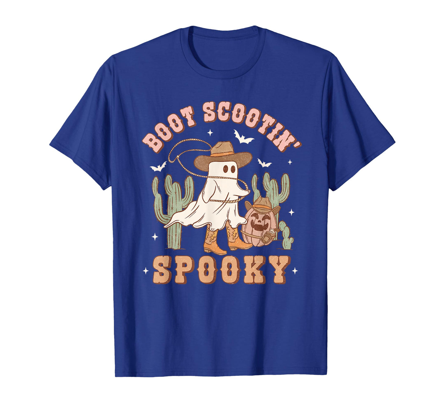 Retro Halloween Cowgirl Ghost Western Boot Scootin Spooky T-Shirt