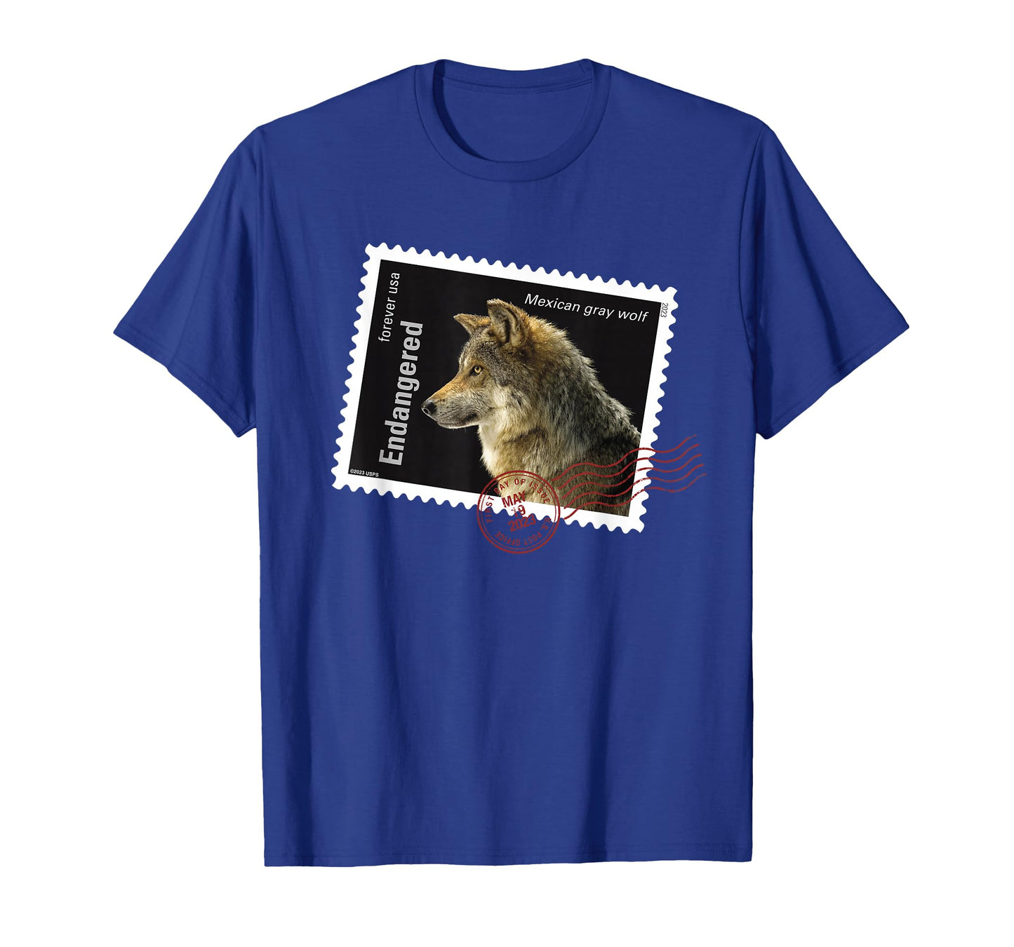 USPS Endangered Species Mexican Gray Wolf Postmark T-Shirt