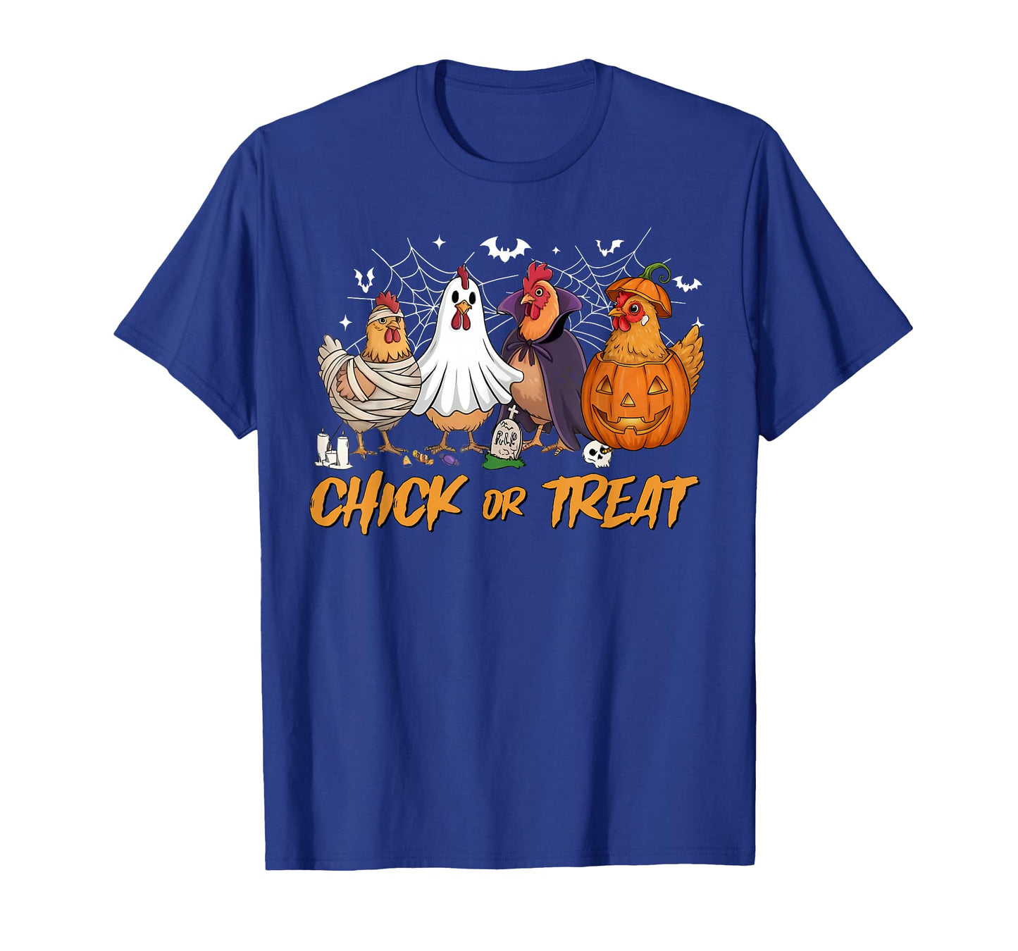 Chick Or Treat Funny Chicken Pumpkin Ghost Spooky Halloween T-Shirt