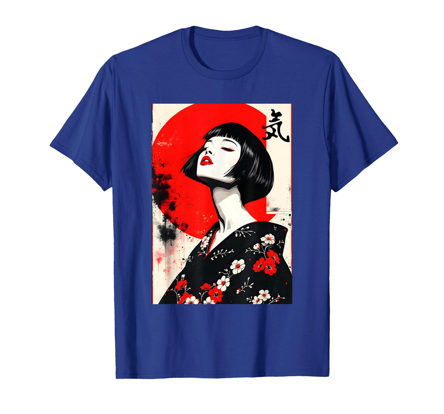 Japanese Geisha Girl Shirt Women Ukiyo-e Vintage Anime Art T-Shirt
