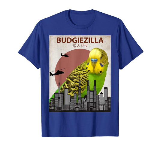 Budgiezilla | Budgie T-Shirt for Budgerigar Parakeet Lovers T-Shirt