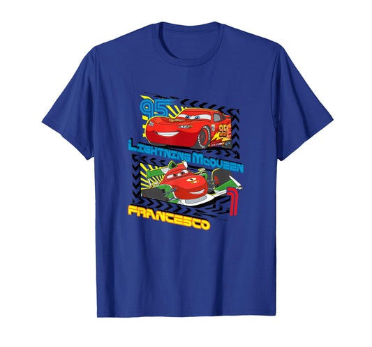Disney Pixar Cars 2 Lightning McQueen VS Francesco T-Shirt