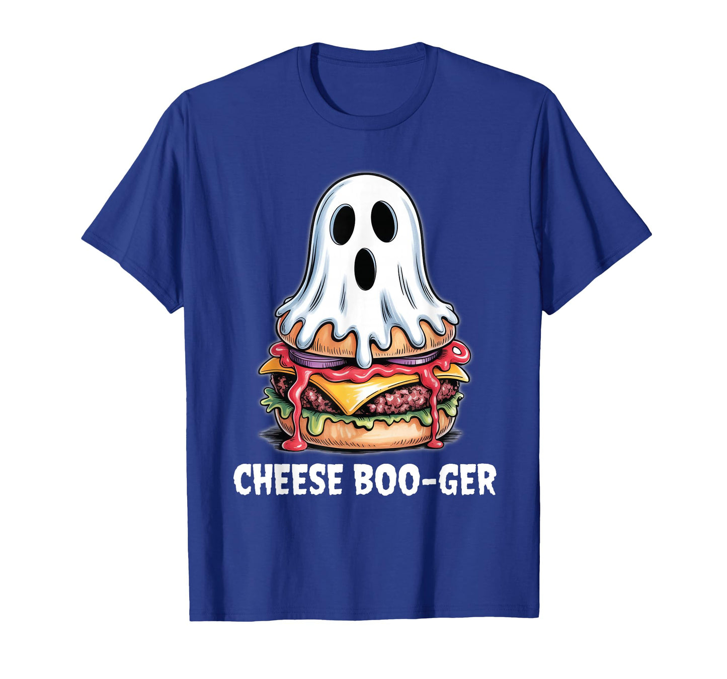 Cheese Boo-Ger Funny Ghost Cheeseburger Food Pun Halloween T-Shirt