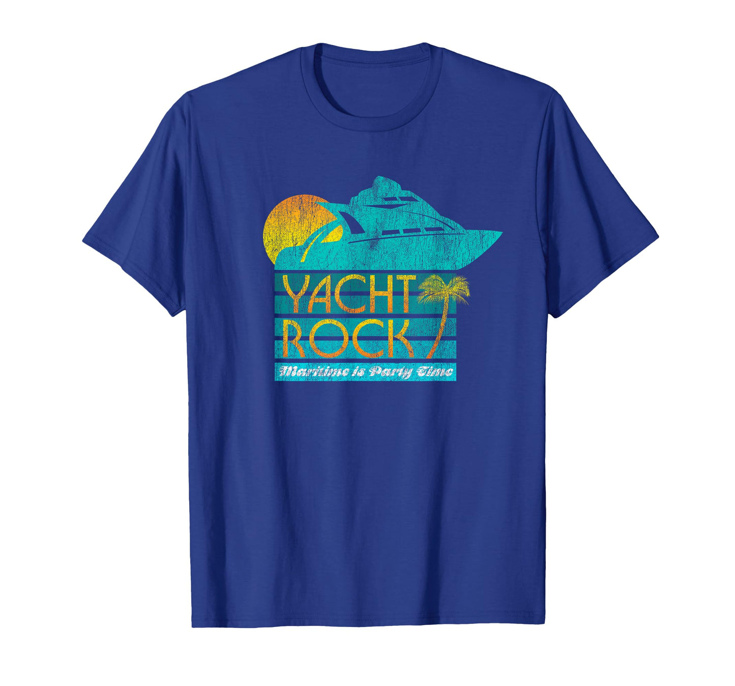 Yacht Rock Party Boat Drinking T-Shirt Maritime = Party Time T-Shirt