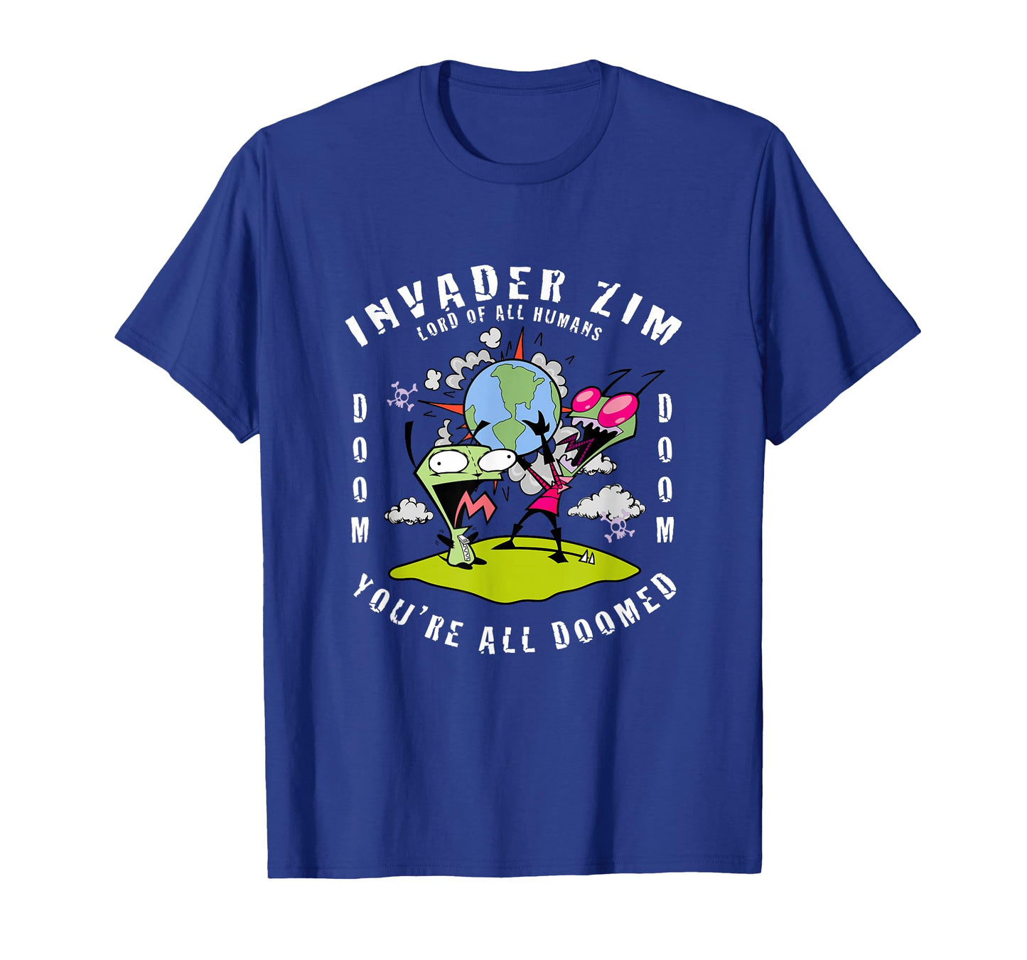 Invader Zim You're All Doomed Earth Takeover Design T-Shirt