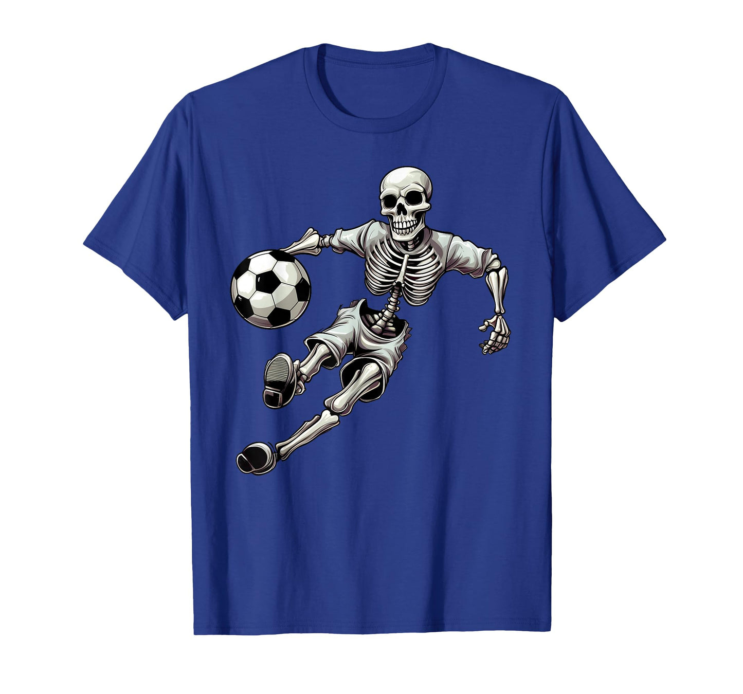 Soccer Skeleton Playing Soccer Halloween Skull Lover T-Shirt