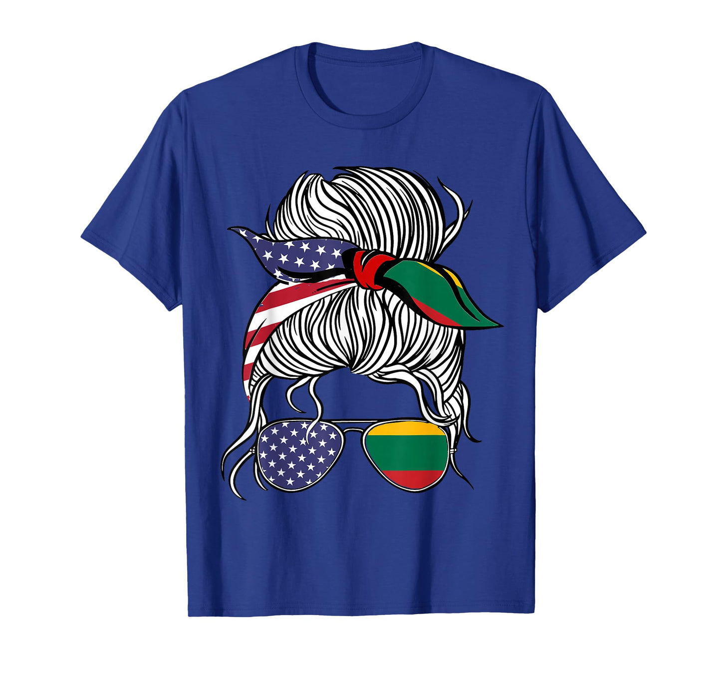 American Lithuanian Patriot Flag Women Girl Lithuania Grown T-Shirt