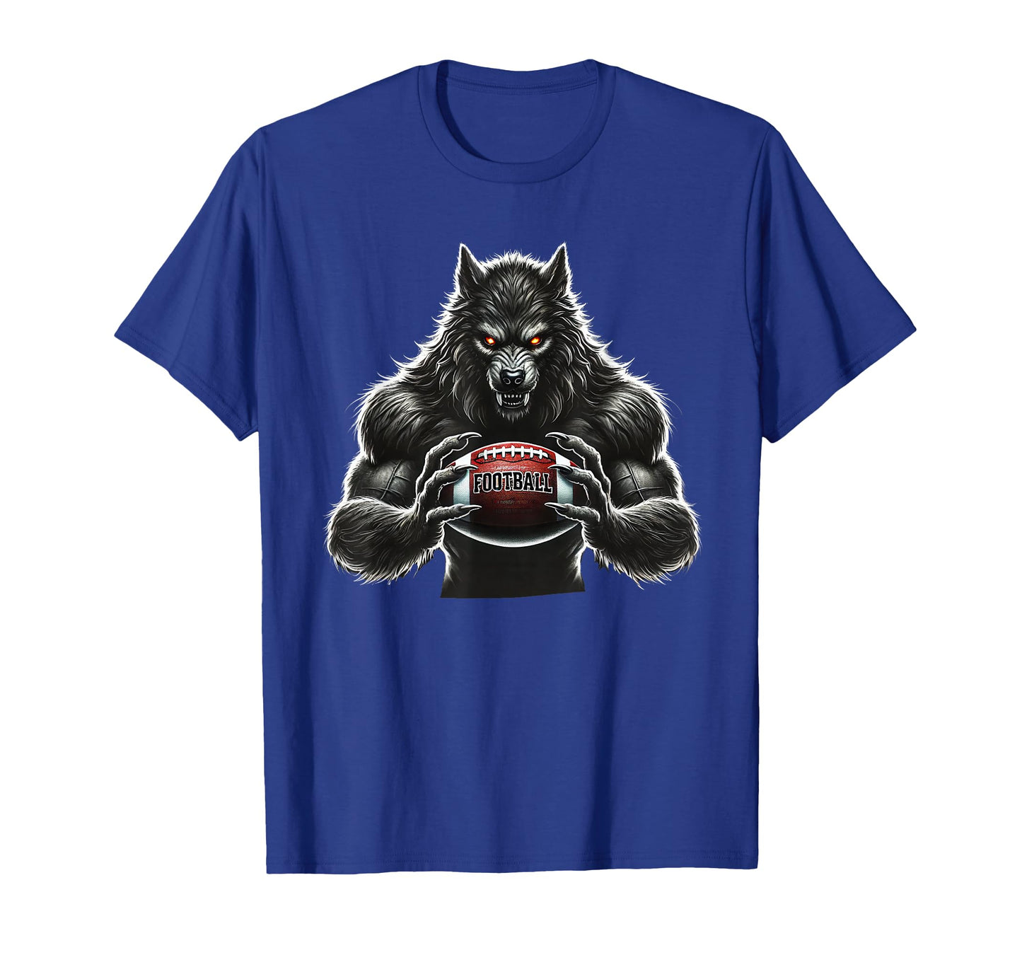 Werewolf Football Player Father Coach Halloween Costume 2025 T-Shirt